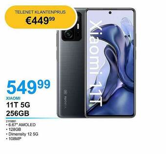 AUVA Xiaomi 11t 5g 256gb aanbieding