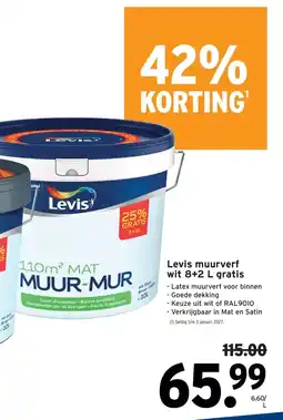 GAMMA Levis muurverf wit aanbieding