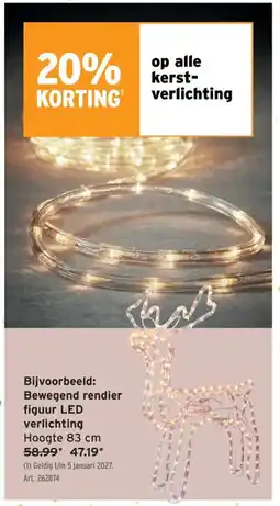 GAMMA Bewegend rendier figuur LED verlichting Hoogte aanbieding
