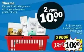 Kruidvat Therme Bodyserum zen white lotus 125ml aanbieding