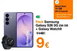 Orange Samsung Galaxy S26 5G 256 GB + Galaxy Watch 9 aanbieding