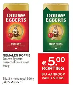 Alvo Gemalen koffie douwe egberts dessert of moka royal aanbieding