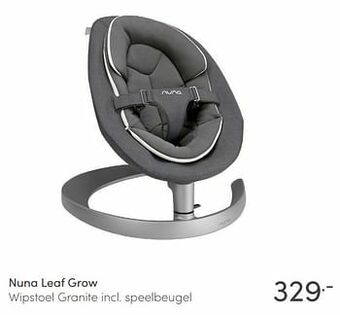 Nuna leaf grow wipstoel granite incl. speelbeugel