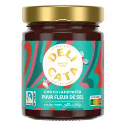 Albert Heijn Delicata Chocoladepasta puur fleur de sel aanbieding