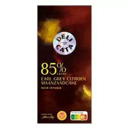 Albert Heijn Delicata Reep 85% earl grey citroen maanzaadcake aanbieding