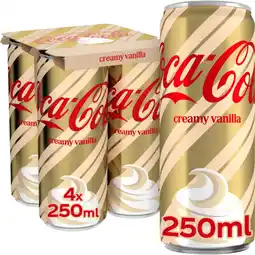Albert Heijn Coca-Cola Holiday creamy vanilla 4-pack aanbieding