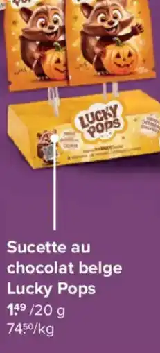 Carrefour Sucette au chocolat belge Lucky Pops aanbieding