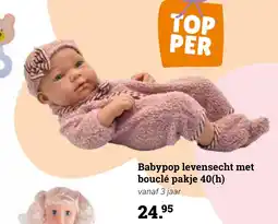 Europoint Babypop levens echt met bouclé pakje aanbieding
