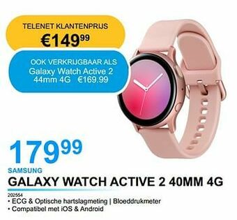 VCD Samsung galaxy watch active 2 40mm 4g aanbieding