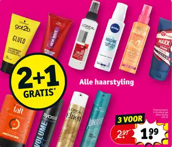 Kruidvat Alle haarstyling 3 x kruidvat gel maxx strong 150 ml aanbieding