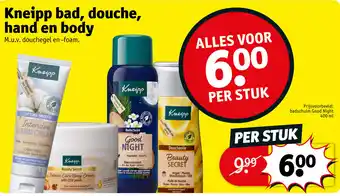 Kruidvat Kneipp bad, douche, hand en body badschuim good night 400 ml aanbieding