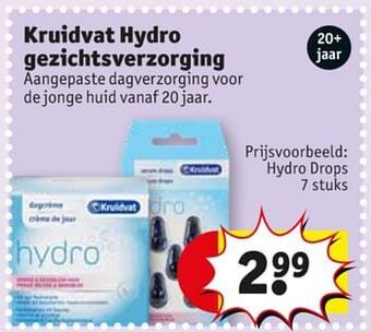 Kruidvat kruidvat hydro gezichtsverzorging aanbieding