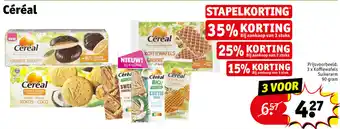 Kruidvat Cereal 3 x koffiewafels suikerarm 90 gram aanbieding