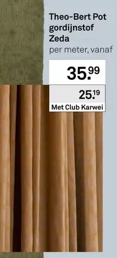 Karwei Theo-Bert Pot gordijnstof Zeda aanbieding