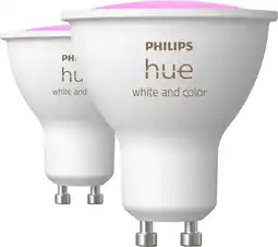Coolblue Philips Hue White and Color GU10 Lot de 2 aanbieding