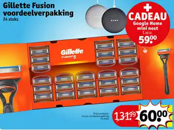 Kruidvat Gillette fusion voordeelverpakking 24 stuks aanbieding