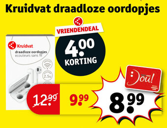 Kruidvat Kruidvat draadloze oordopjes aanbieding