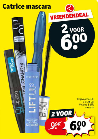 Kruidvat Catrice mascara 2 x lift up volume & lift mascara aanbieding