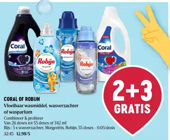 Coral of Robijn vloeibaar wasmiddel, wasverzachter of wasparfum