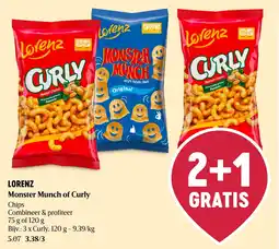 Delhaize Lorenz Monster Munch of Curly Chips aanbieding