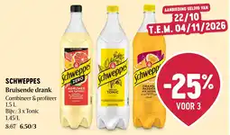Delhaize Schweppes Bruisende drank aanbieding