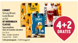 Delhaize Cornet Strong Blond, Gold Blond of NA of Rodenbach Classic aanbieding