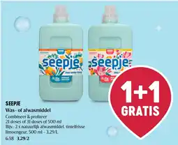 Delhaize Seepje was- of afwasmiddel aanbieding