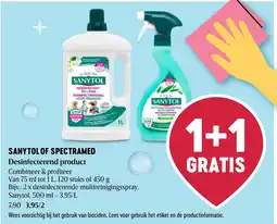 Delhaize Sanytol of spectramed desinfecterend product aanbieding