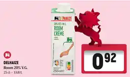 Delhaize Room crème aanbieding