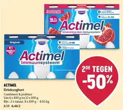 Delhaize Actimel Drinkyoghurt aanbieding