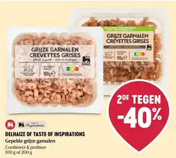 Delhaize Gepelde grije garnalen aanbieding
