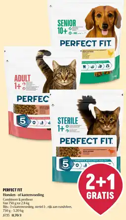 Delhaize Perfect fit Honden of kattenvoeding aanbieding