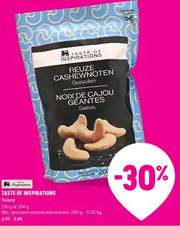 Delhaize Taste of Inspirations noten aanbieding