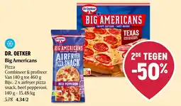 Delhaize Dr. Oetker Big Americans pizza aanbieding