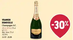 Delhaize Champagne A.C. Demoiselle Vranken aanbieding