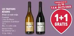 Delhaize Les Truffiers Reserve witte of rode wijn aanbieding