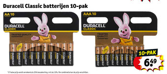 Kruidvat Duracell classic batterijen 10-pak aanbieding