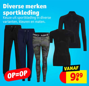 Kruidvat Diverse merken sportkleding aanbieding