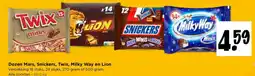 Jumbo Dozen Mars, Snickers, Twix, Milky Way en Lion aanbieding
