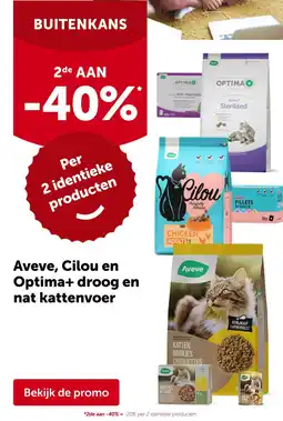 AVEVE Aveve, Cilou en Optima+ droog en nat kattenvoer aanbieding