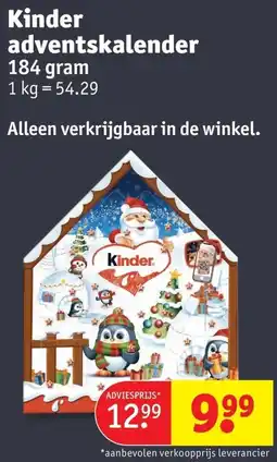 Kruidvat Kinder adventskalender aanbieding