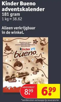 Kruidvat Kinder bueno adventskalender aanbieding