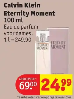 Kruidvat calvin klein eternity moment aanbieding