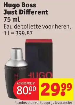 Kruidvat Hugo Boss Just Different aanbieding