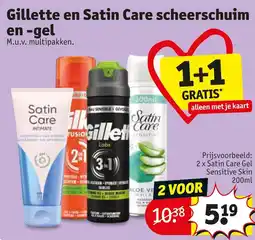 Kruidvat Gillette en Satin Care scheerschuim en -gel aanbieding