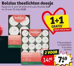 Kruidvat Bolsius theelichten doosje aanbieding