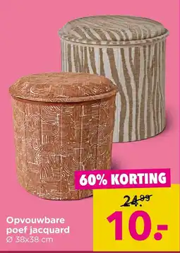 Xenos Opvouwbare poef jacquard aanbieding