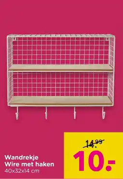Xenos Wandrekje Wire met haken aanbieding