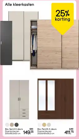 Leen Bakker Kleerkast aanbieding