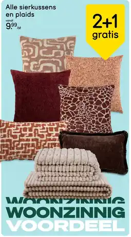Leen Bakker Alle sierkussens en plaids aanbieding